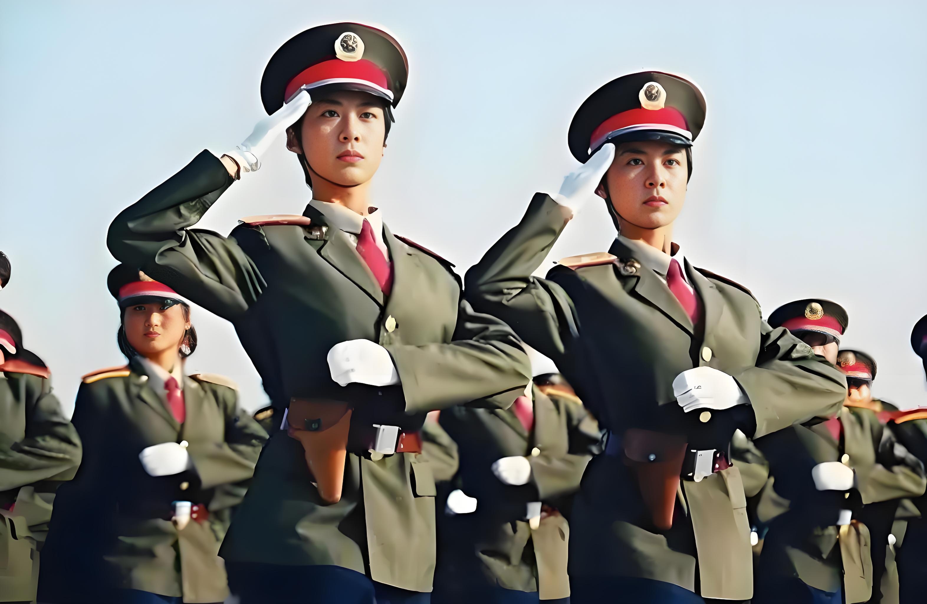 "张莉莉敬礼时英姿飒爽,真是太有范儿了!" 一九四九年底,重庆解放