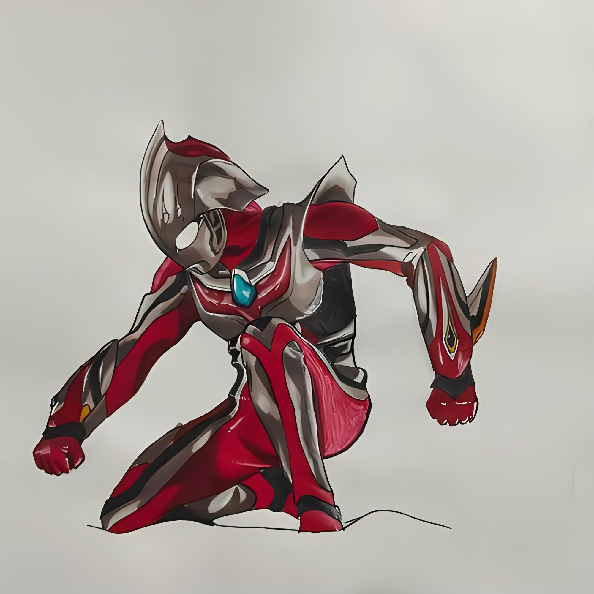 第二张,耐克赛斯奥特曼. 红色成年形态