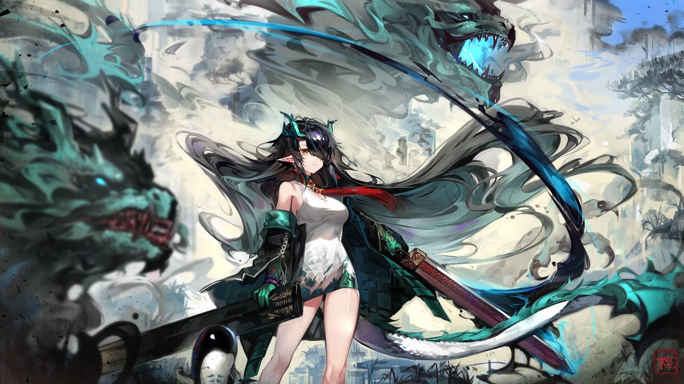 夕#明日方舟#           画师:0505(水蛇)