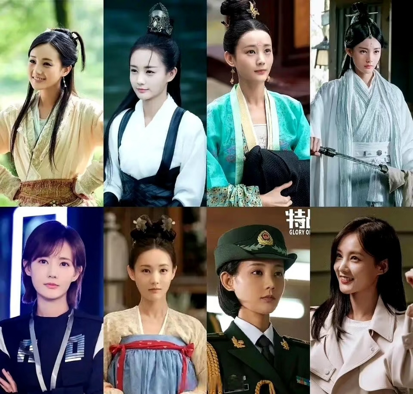 李一桐 李沁 白鹿角色合集图,这样看一点都不像呀.