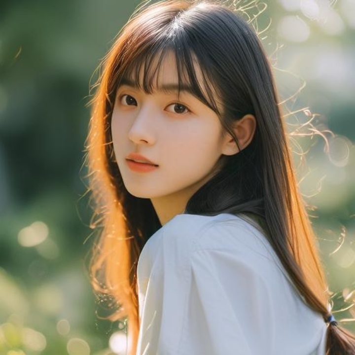 在阳光的照耀下,大学淑女仿佛闪耀着光芒.