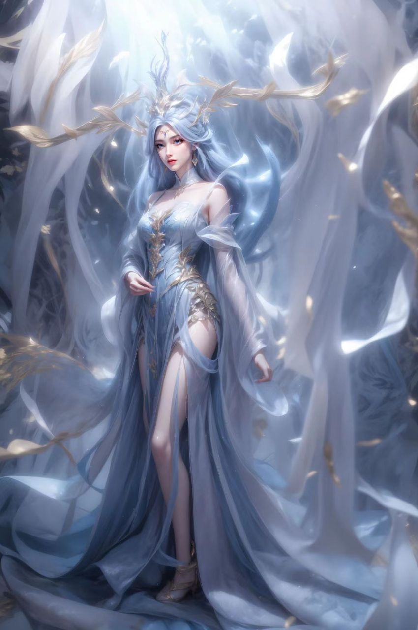 雪莉娅,蓝发女神,优雅如她,美得让人窒息.#二次元专属交流地