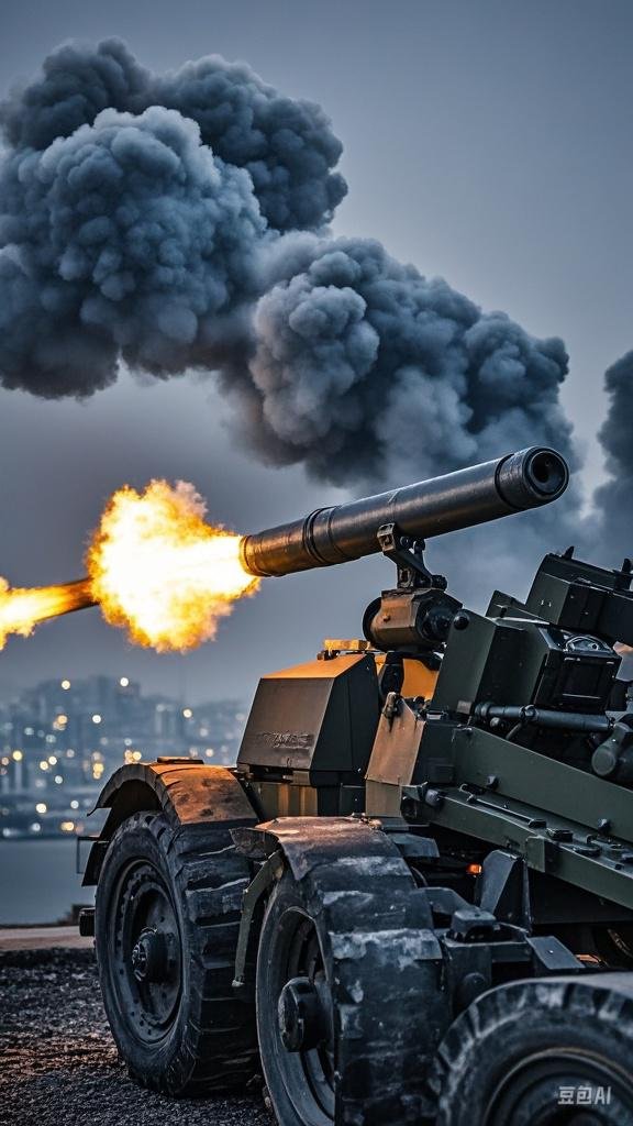 炮火连天,豆包a的战场瞬间,硝烟中夹杂着他的英勇无畏