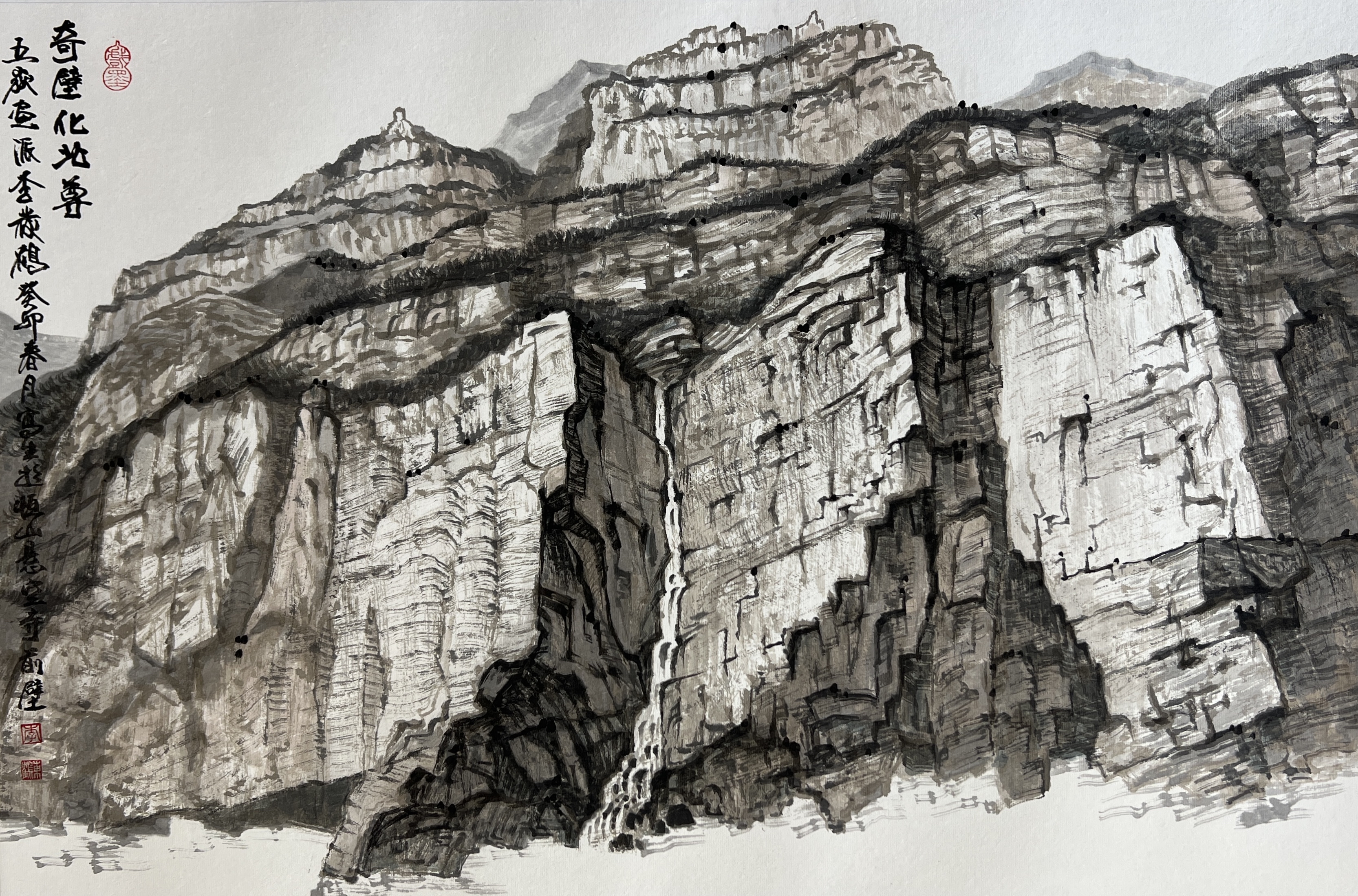 五岳画派李发鹤写生北岳恒山作品欣赏#五岳画派李发鹤# #爆料# #图文