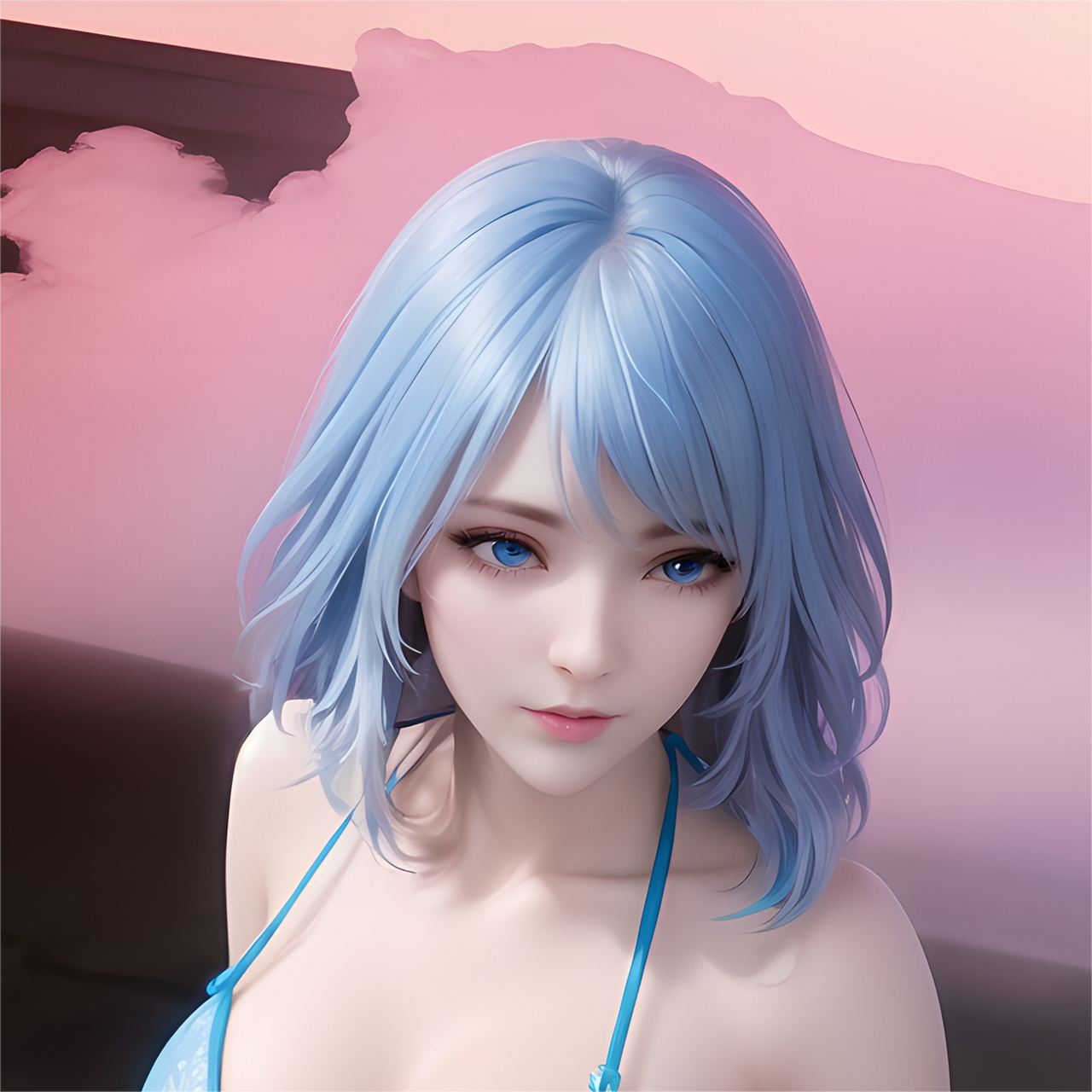 国漫女神#路边野餐看天下