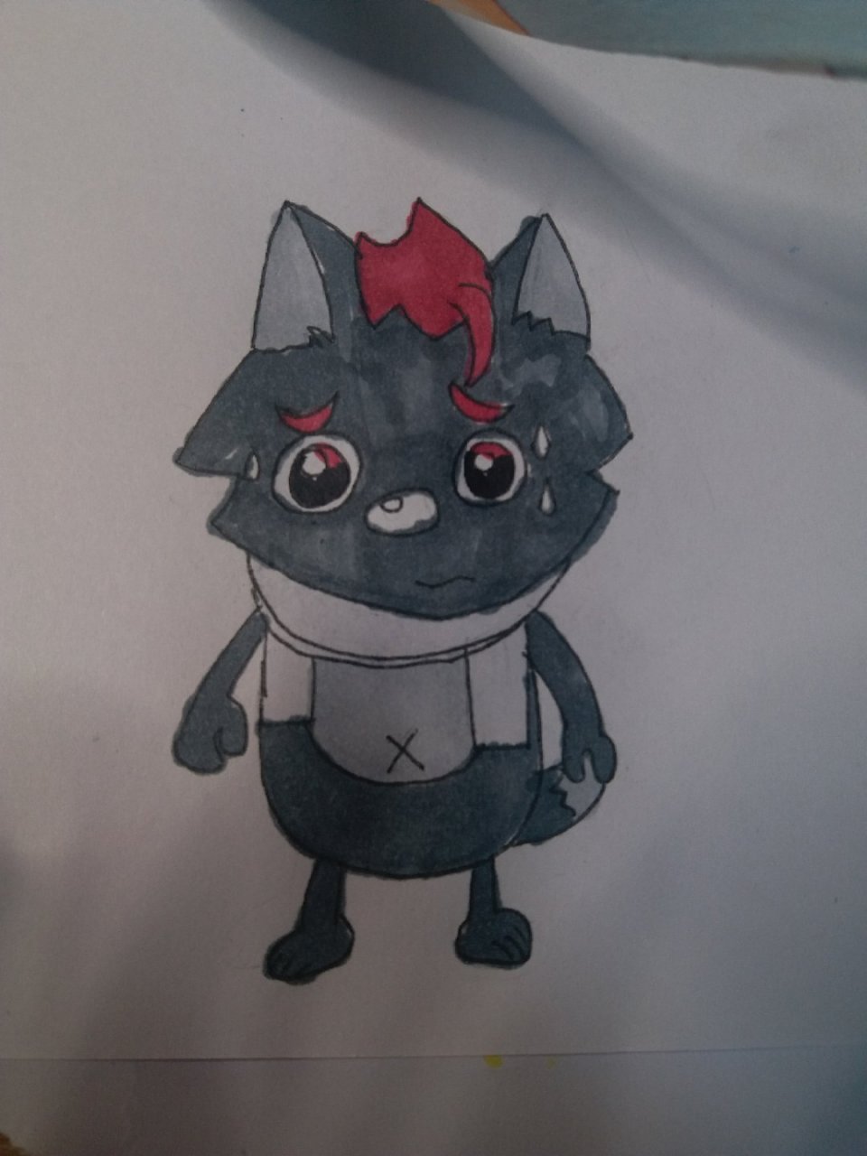 自己画的孤心狼,不好看.有人帮我改一下吗?