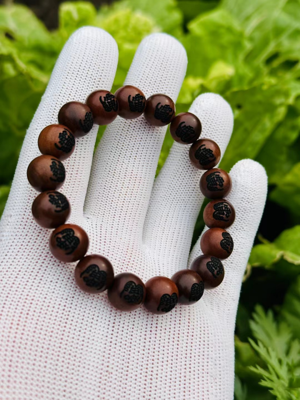 天然雷击枣木(12mm雷火手串)红心陈化老料,雷炁十足,原木原色.