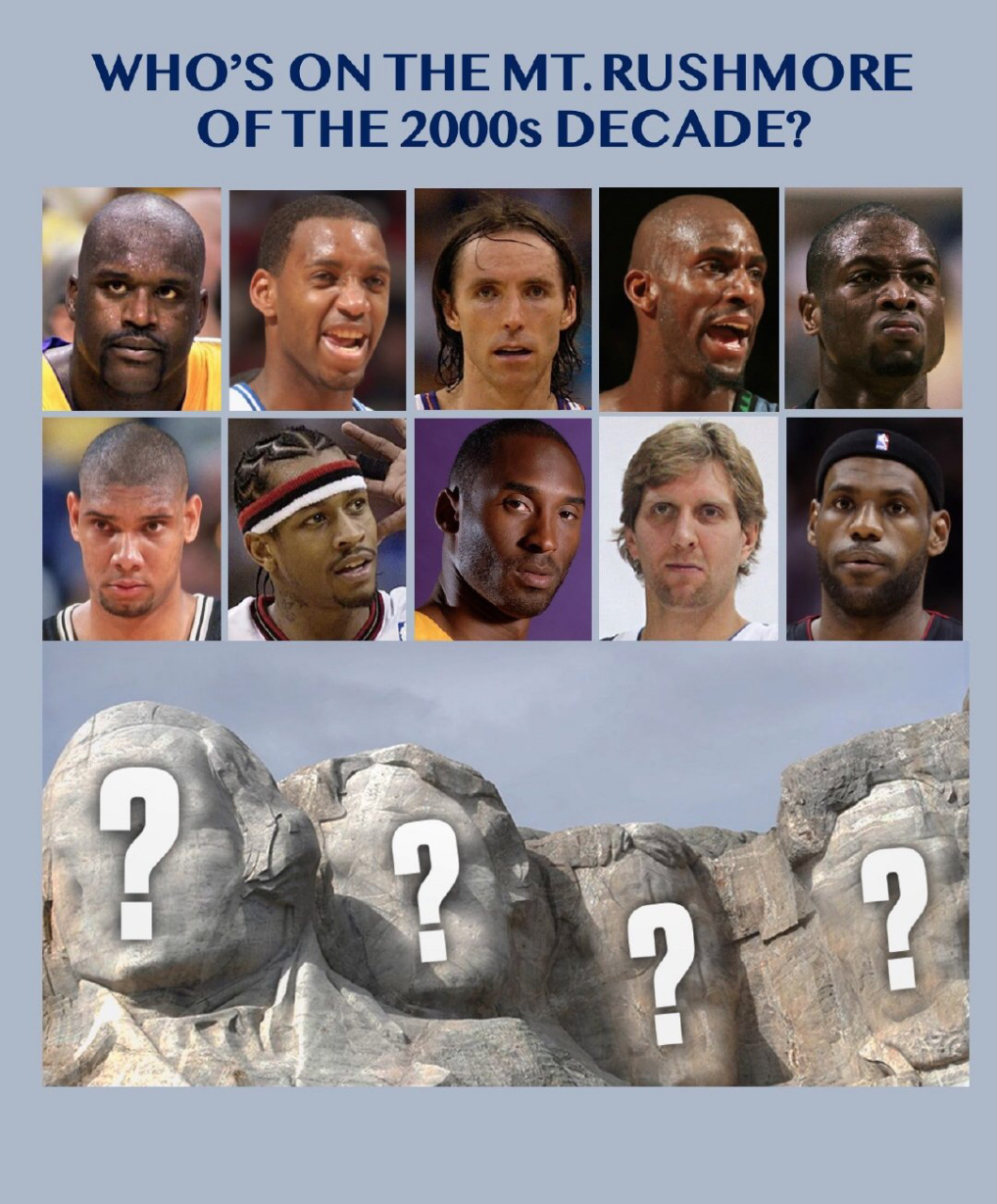 00年代的nba总统山,你会选择哪四位球星?#nba