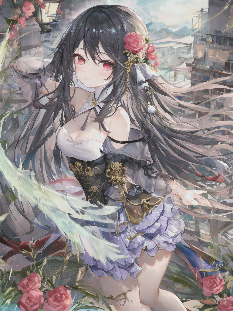 ai,好像输没有很明确的内容,都会变成这种黑棕发红瞳的古风少女  就是