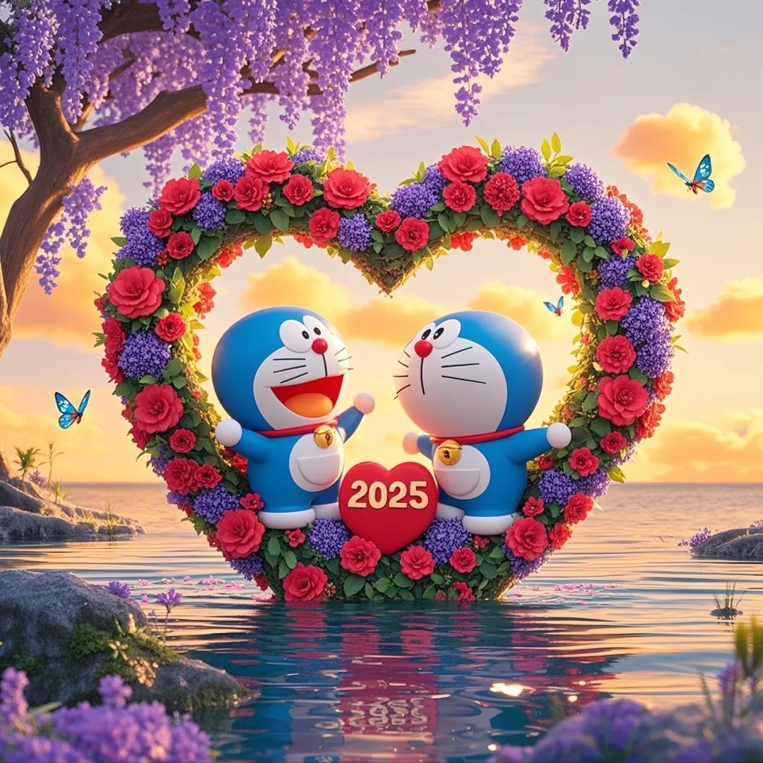 被爱当然得记录啦,哆啦a梦和哆啦美这对"情侣",用相机记录下我们的