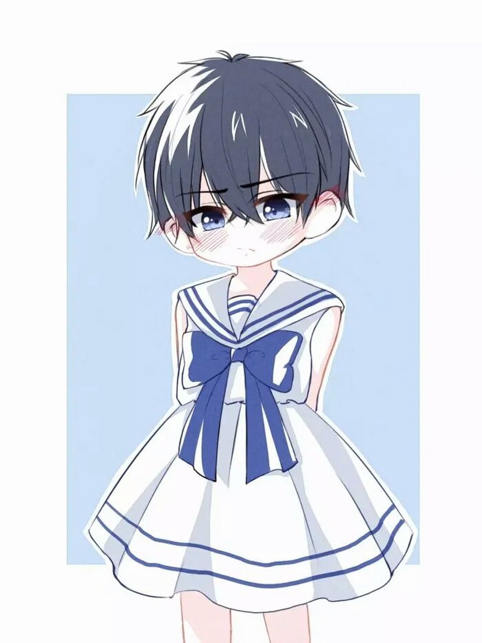 (当贺朝看见小朋友小时后女装的照片)小朋友:看完了吗,看完过来,眼珠