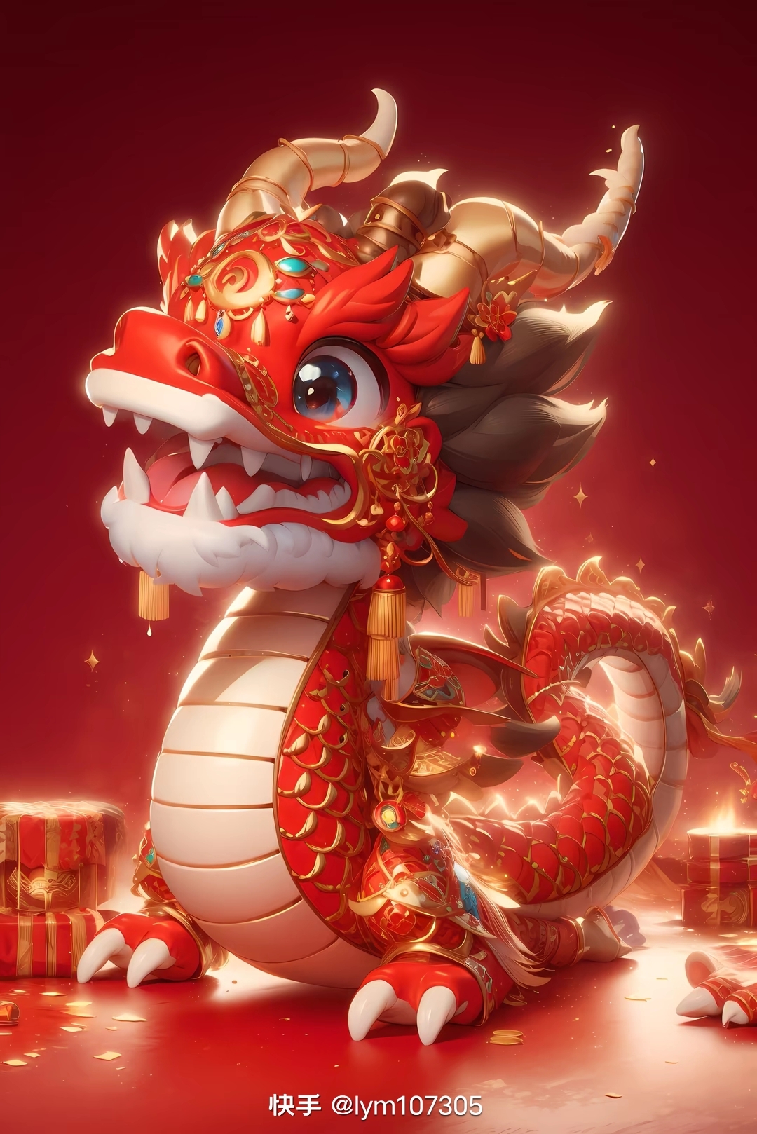 97金红神龙舞狮装,惊艳登场!