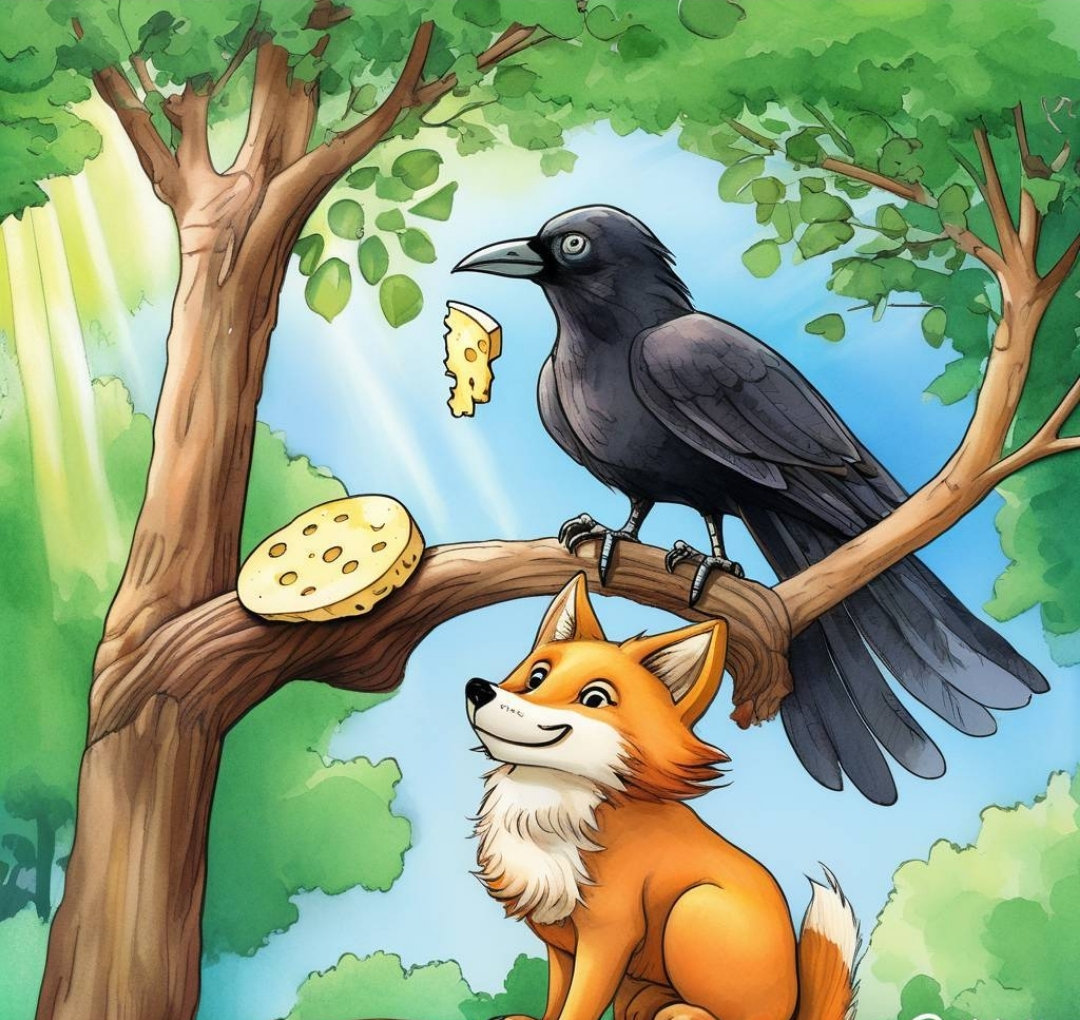 《乌鸦与狐狸》是伊索寓言中的一个著名故事.