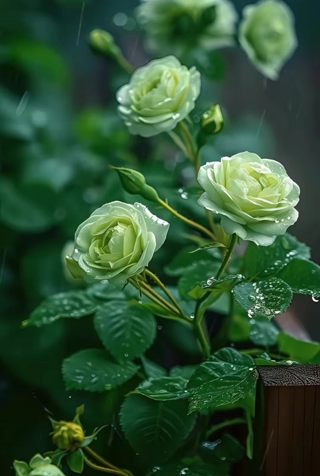 玫瑰花叶子颜色图片