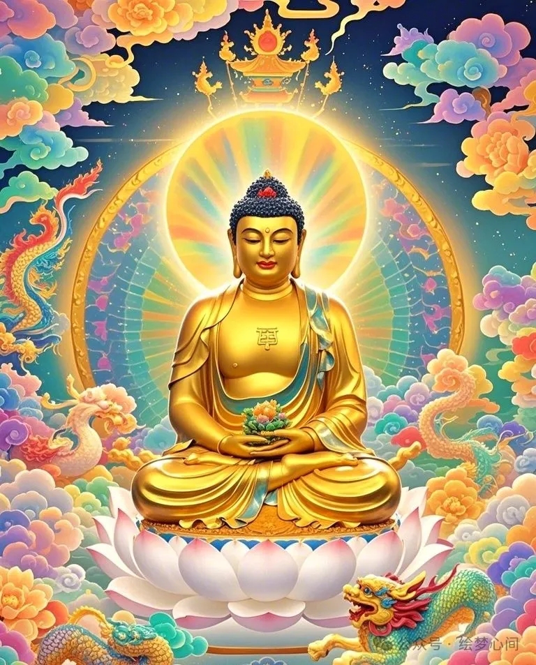 如来佛祖图片 发光佛祖图片发光清净莲华目如来图片南无莲花尊丰如来