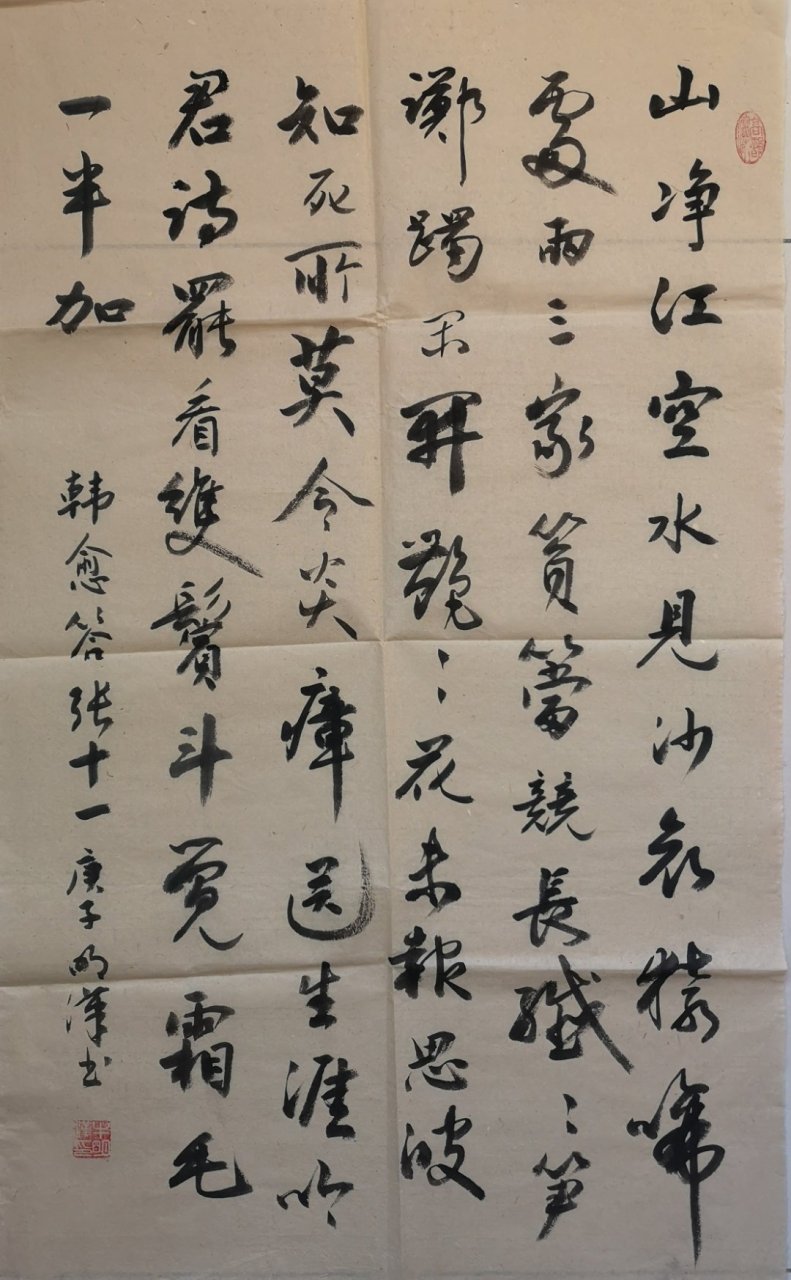 [翰墨诗话八大家]_韩愈《答张十一》 山净江空水见沙,哀猿啼处两三家.