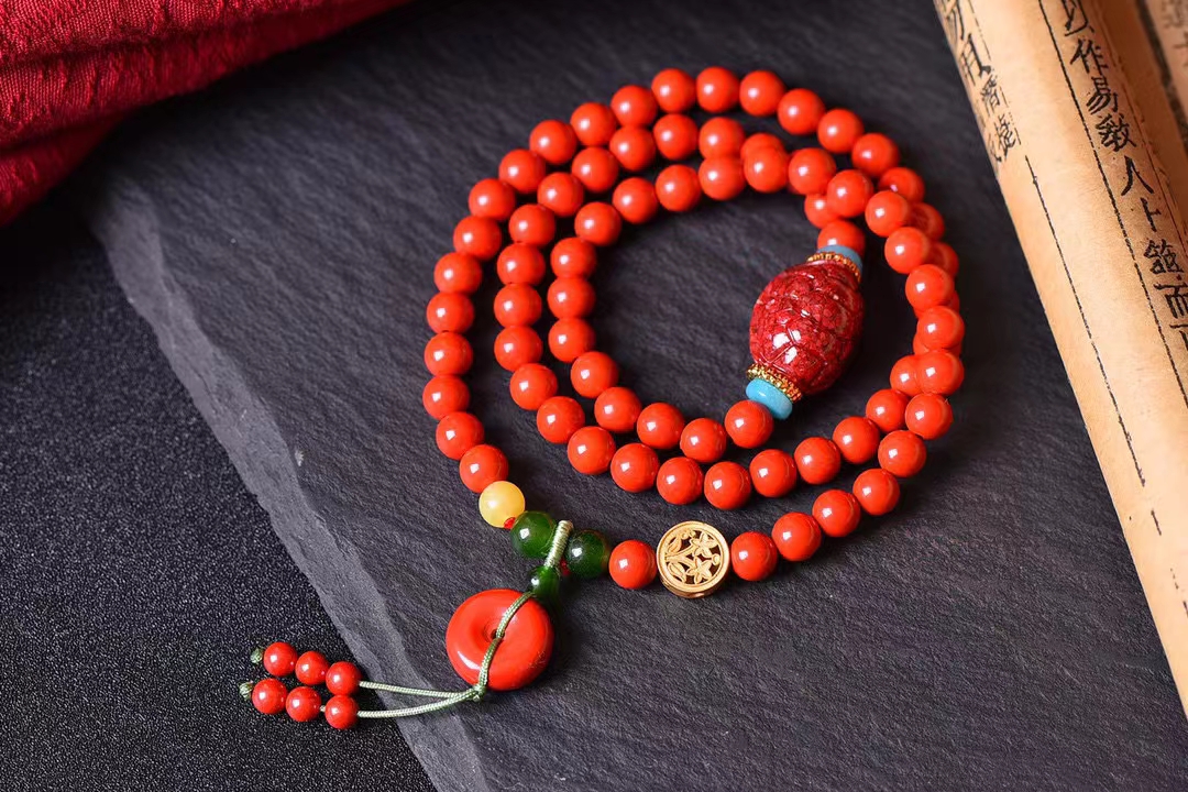 94正宗朱砂红砂高品质高量含94天然红砂《富甲天下》手链97