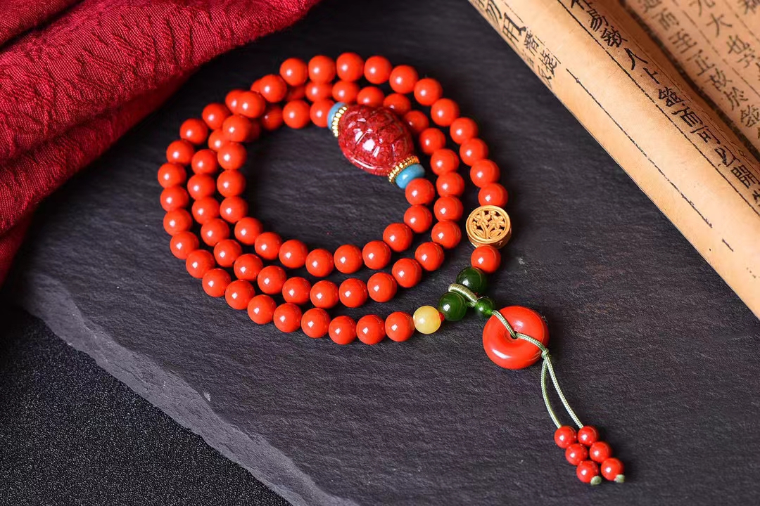 94正宗朱砂红砂高品质高量含94天然红砂《富甲天下》手链97