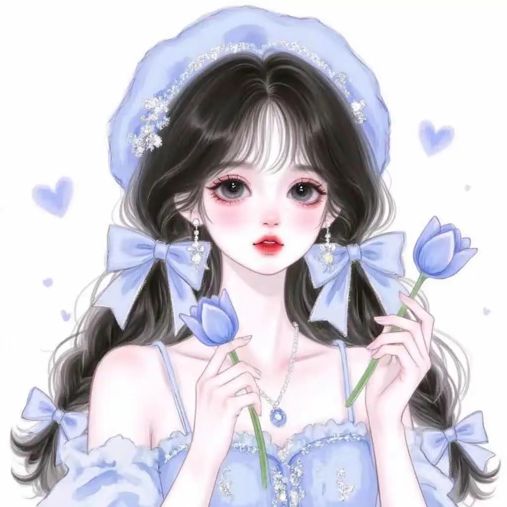 超治愈卡通手绘头像,公主殿下该换头像了!