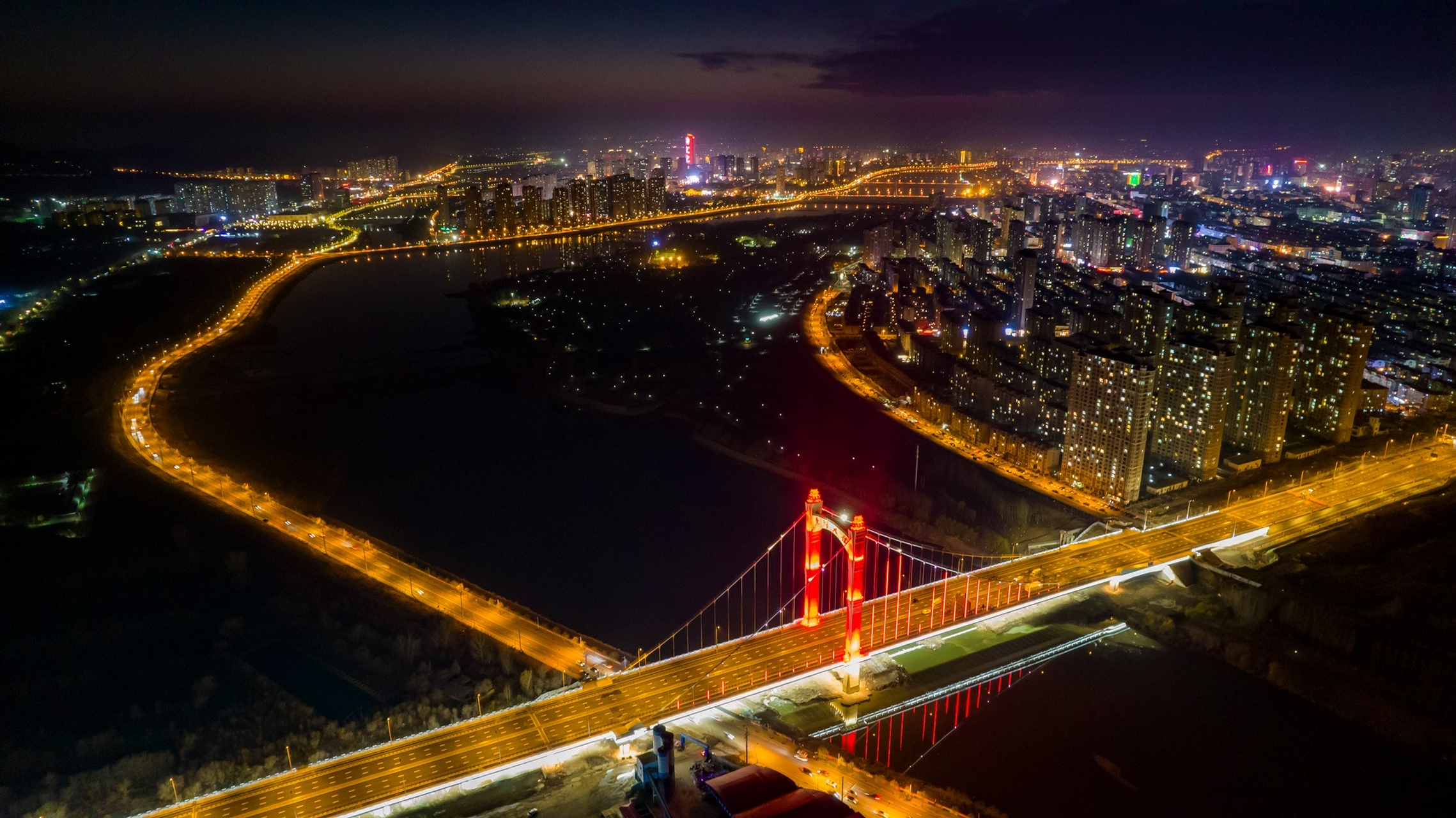 锦州夜景图片高清图片