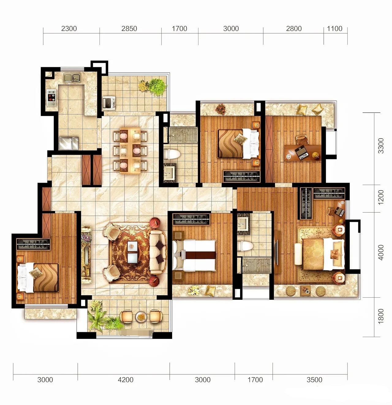 面积控制在196.88㎡,门口的玄关收纳性也非常的强,你认为如何呢?