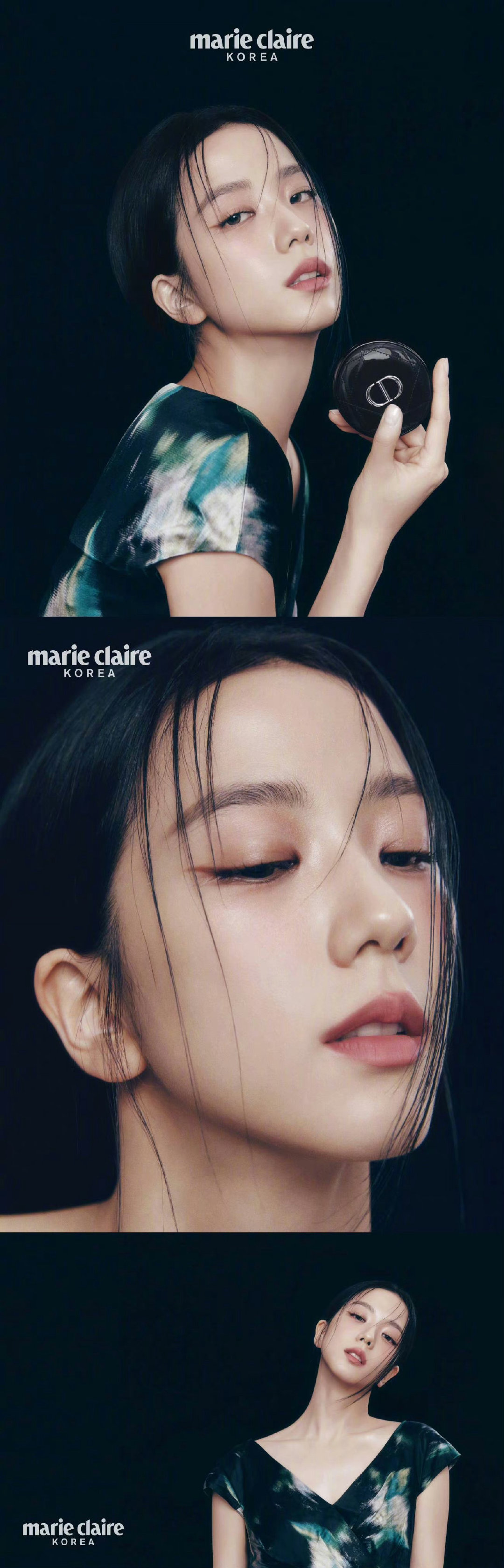金智秀jisoo x marie claire 韩国版2023年9月刊写真,封面也太精致了
