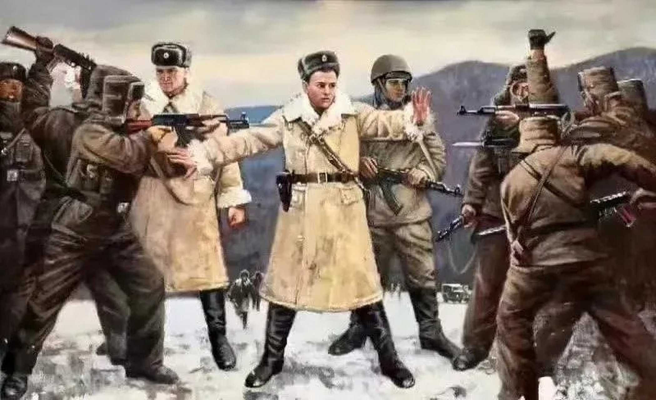 1969年中苏爆发珍宝岛冲突,这张是俄罗斯方的一个宣传画,解放军给的是