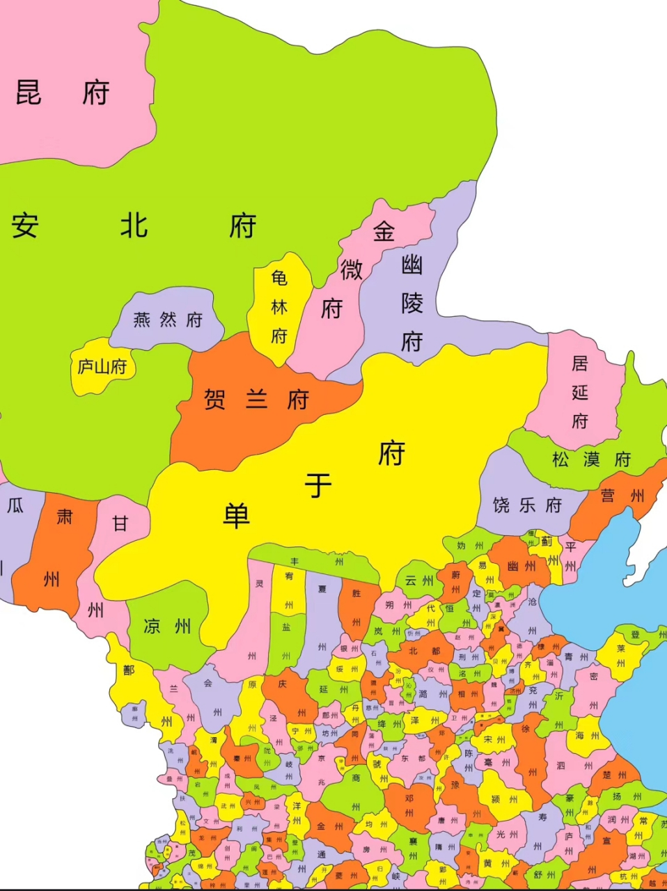 唐朝十三州地图精确图片