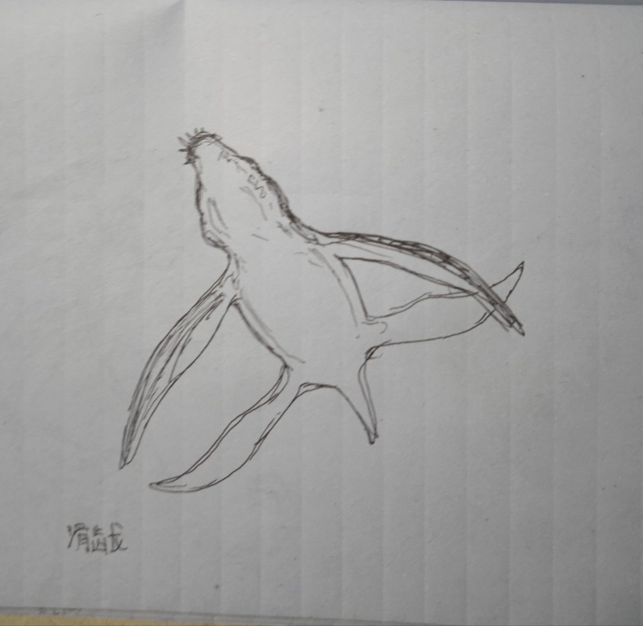 画了一只滑齿龙[嘻嘻]
