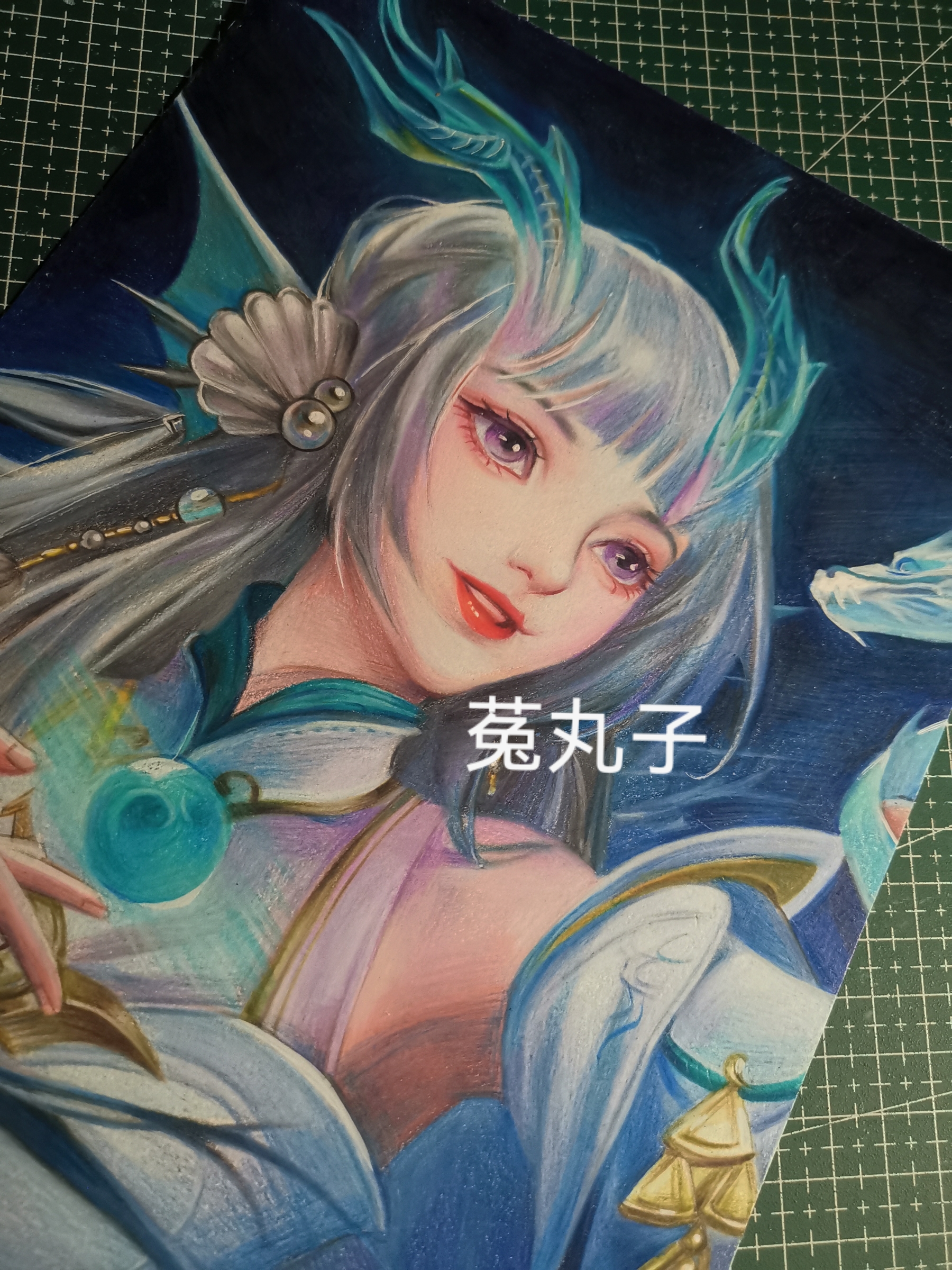 王者荣耀-彩铅西施#王者荣耀# #彩铅# #手绘# #绘画# #画画# #王者