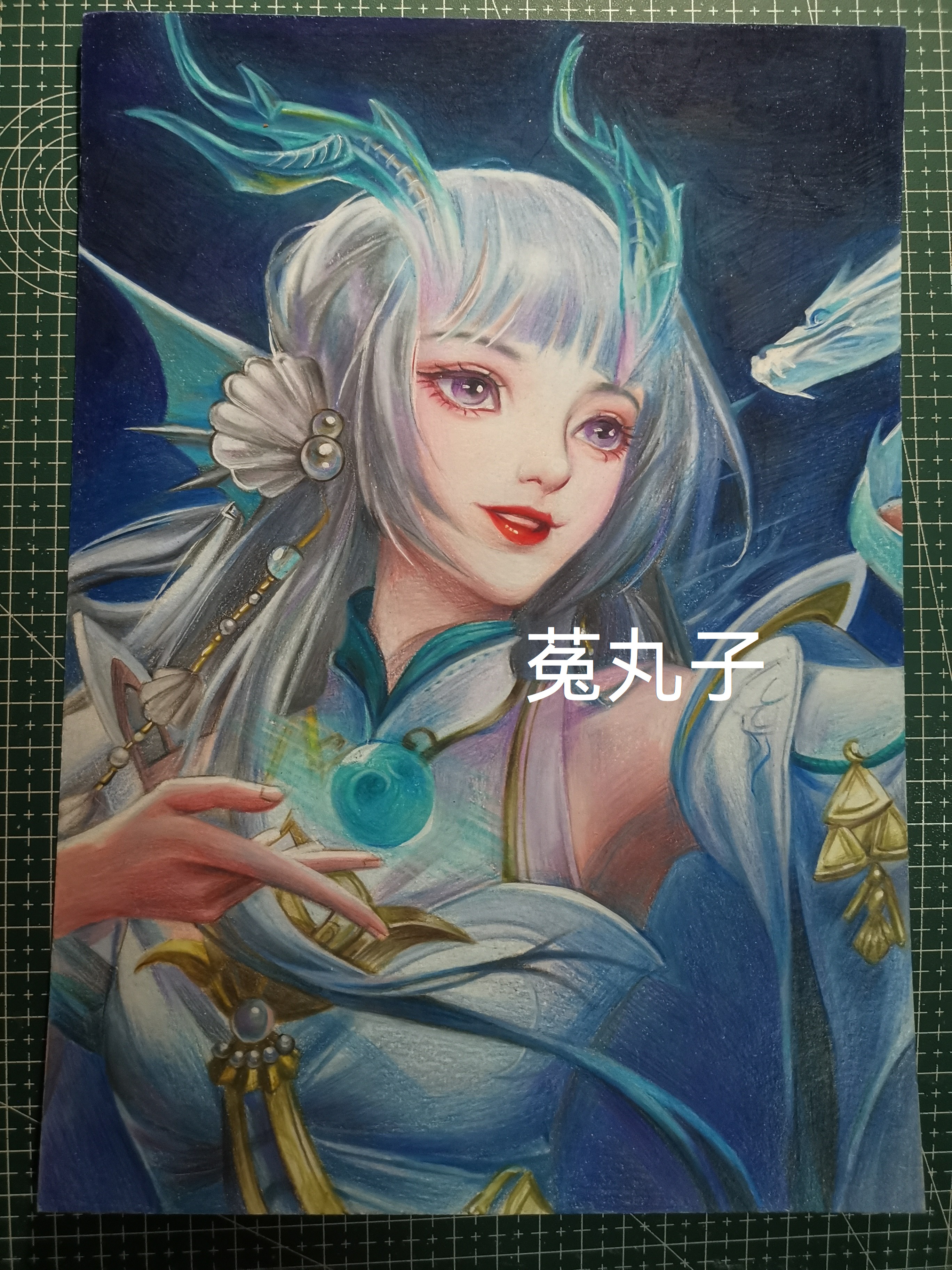 王者荣耀-彩铅西施#王者荣耀# #彩铅# #手绘# #绘画# #画画# #王者