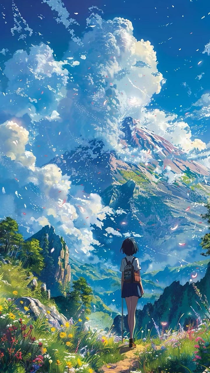 今日份壁纸,天空如画,云朵轻柔如棉#动漫头像和壁纸# #治愈系风景