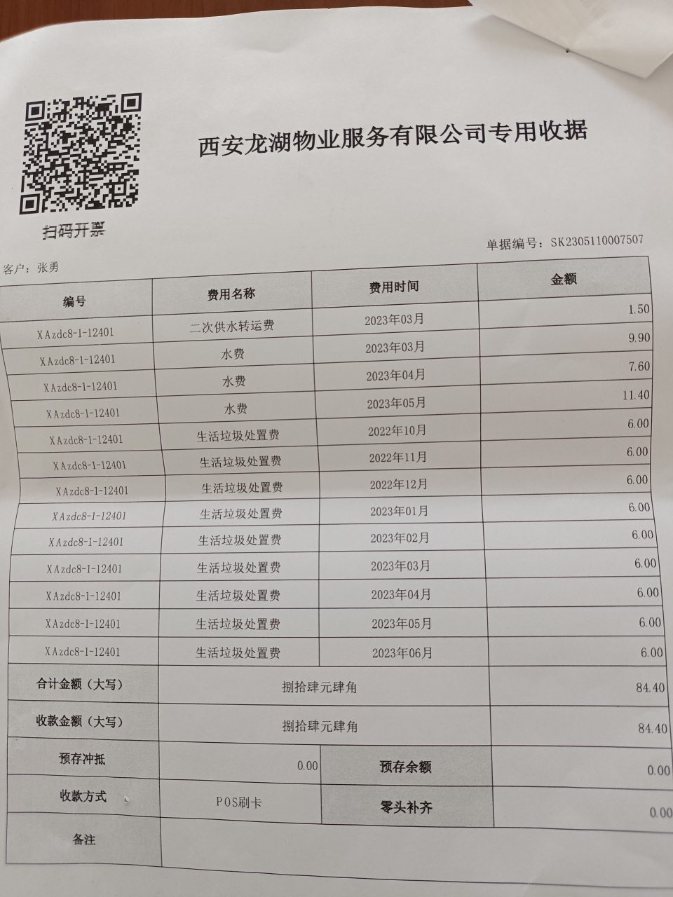 67本人一人居住,工作忙碌,用水很少,但突然出现