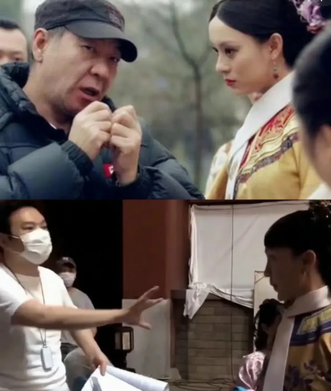 看郑晓龙给孙俪讲戏,孙俪是思考的状态,汪导给迅讲戏,迅像是在反弹.