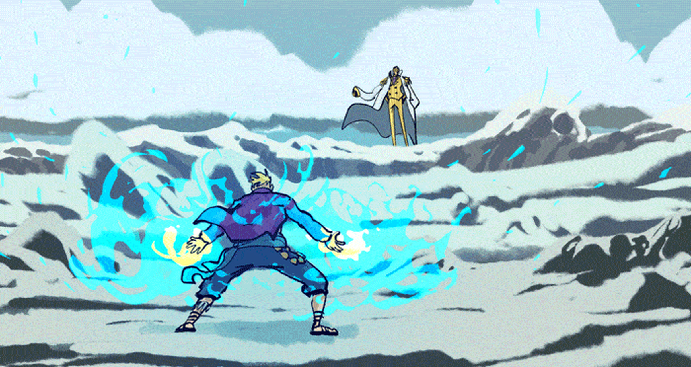 马尔科vs黄猿 2索隆vs石人 3.路飞vs克力架 4.大妈vs布鲁克 5.