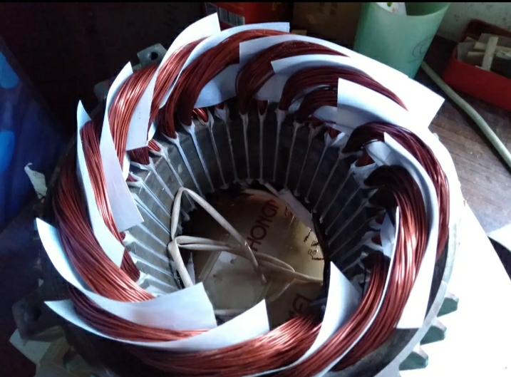 按照网上某老师教的方法,自己修了一个电机.