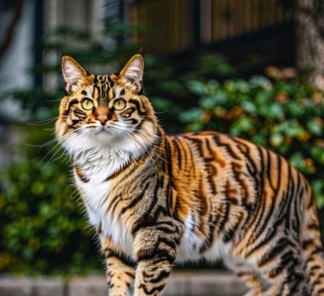 真的会把人吓一跳的,朋友们,你们看他是猫还是老虎啊?