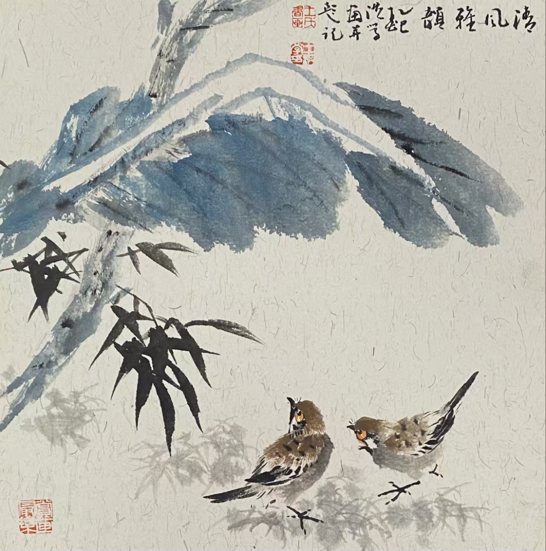 中美协会员王洪学老师 1平尺花鸟画 手绘挂历