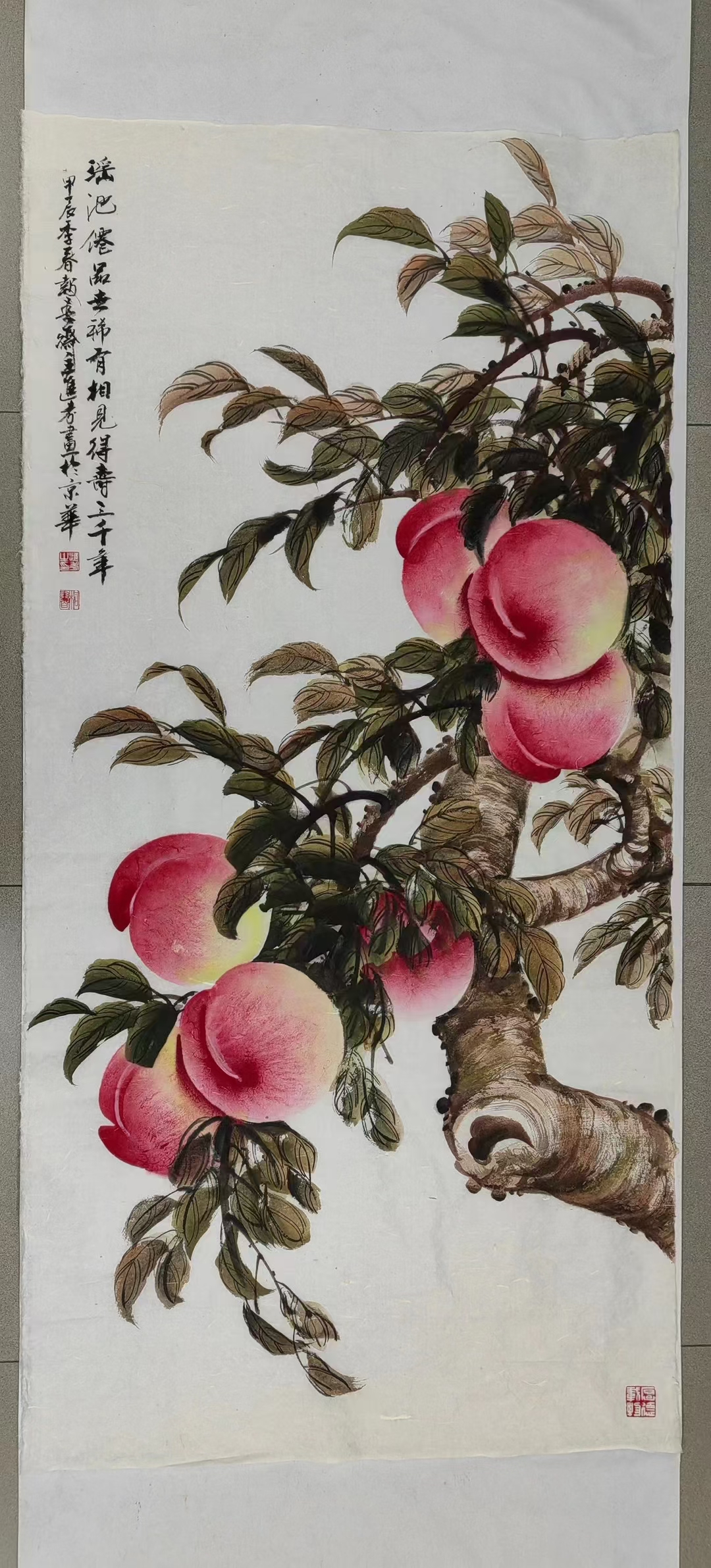 贾进考老师 四尺整寿桃