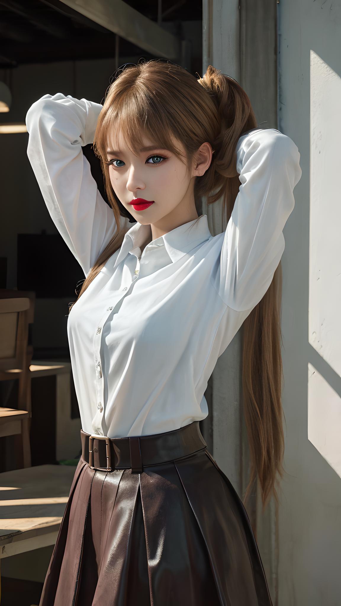 穿白衬衫的可爱小姐姐#养眼美女# #性感好身材