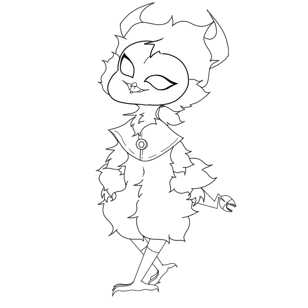 是极恶老大oc哦,未完成,原型是白鹡鸰