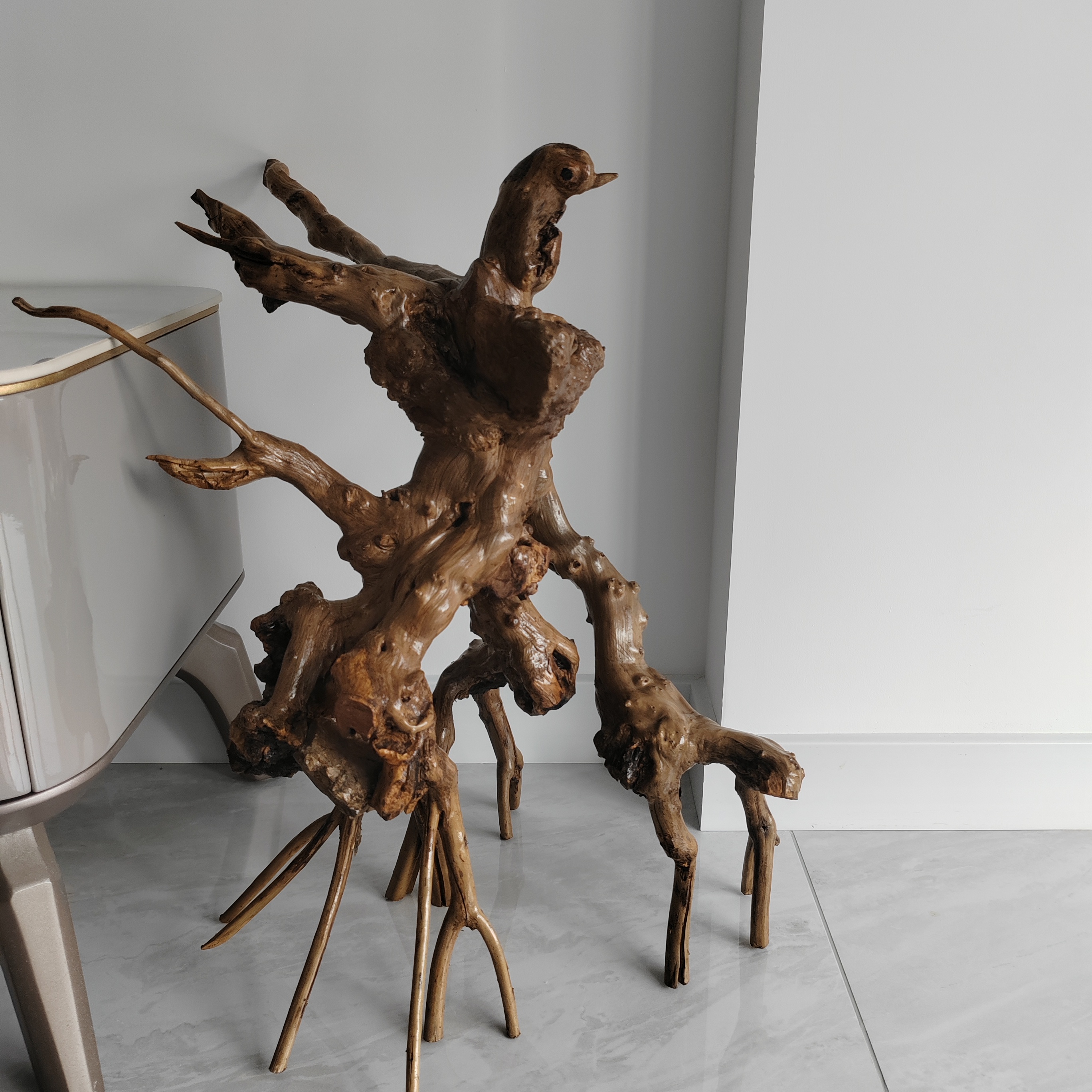 "今日得赏黄荆根艺杰作