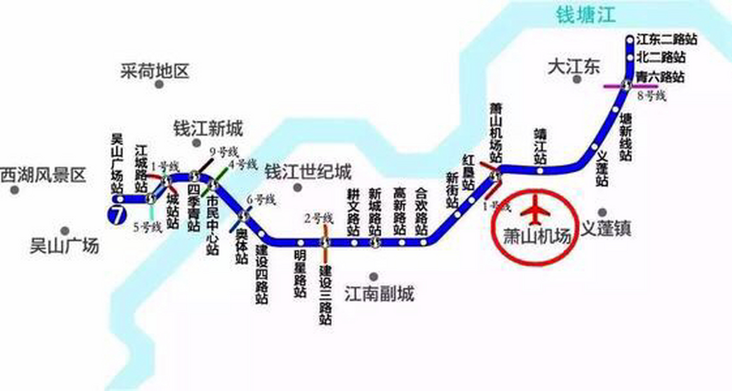 杭州地铁7号线线路图图片