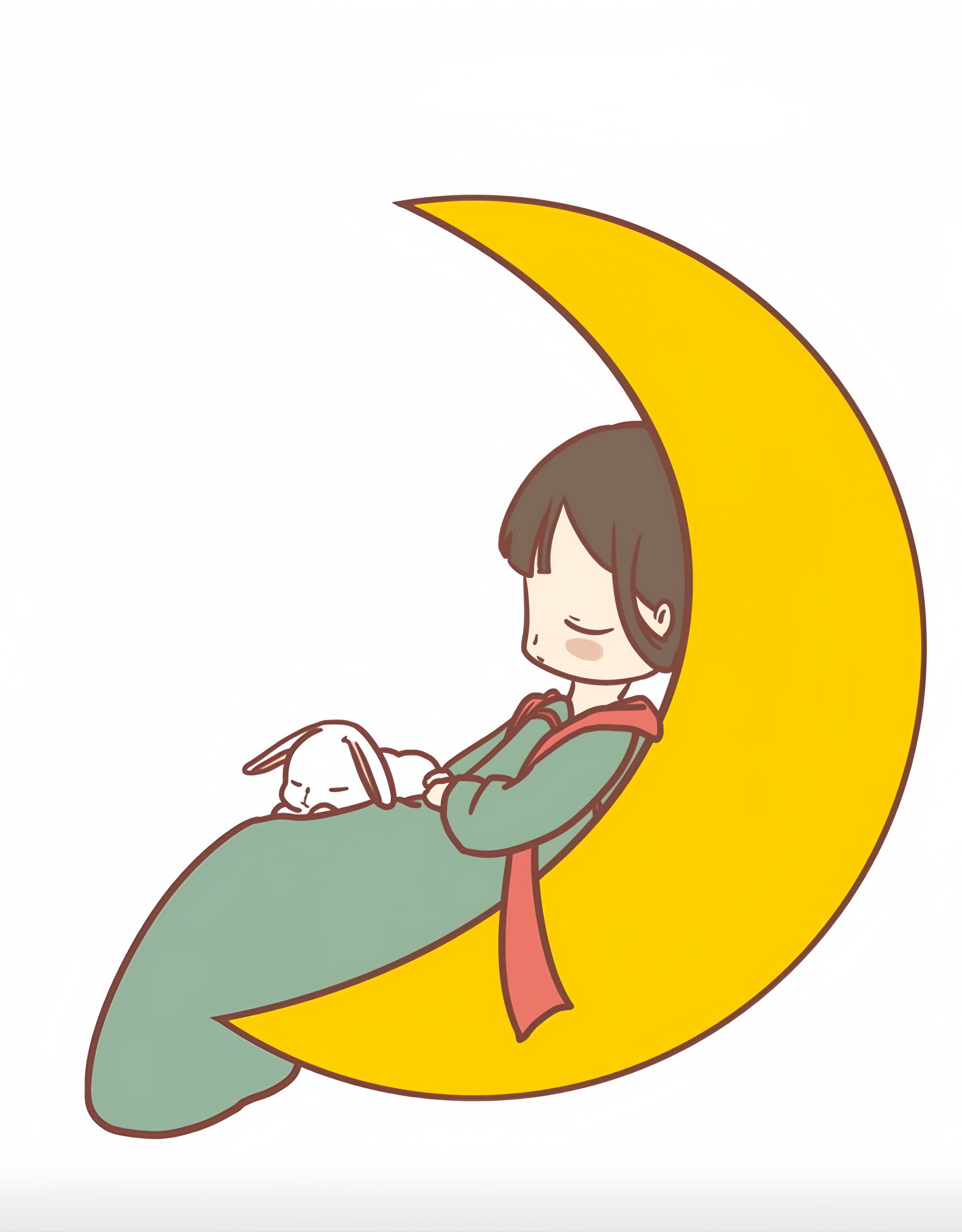 让我们做着甜甜的梦,抱着可爱的小白兔,进入梦乡…晚安