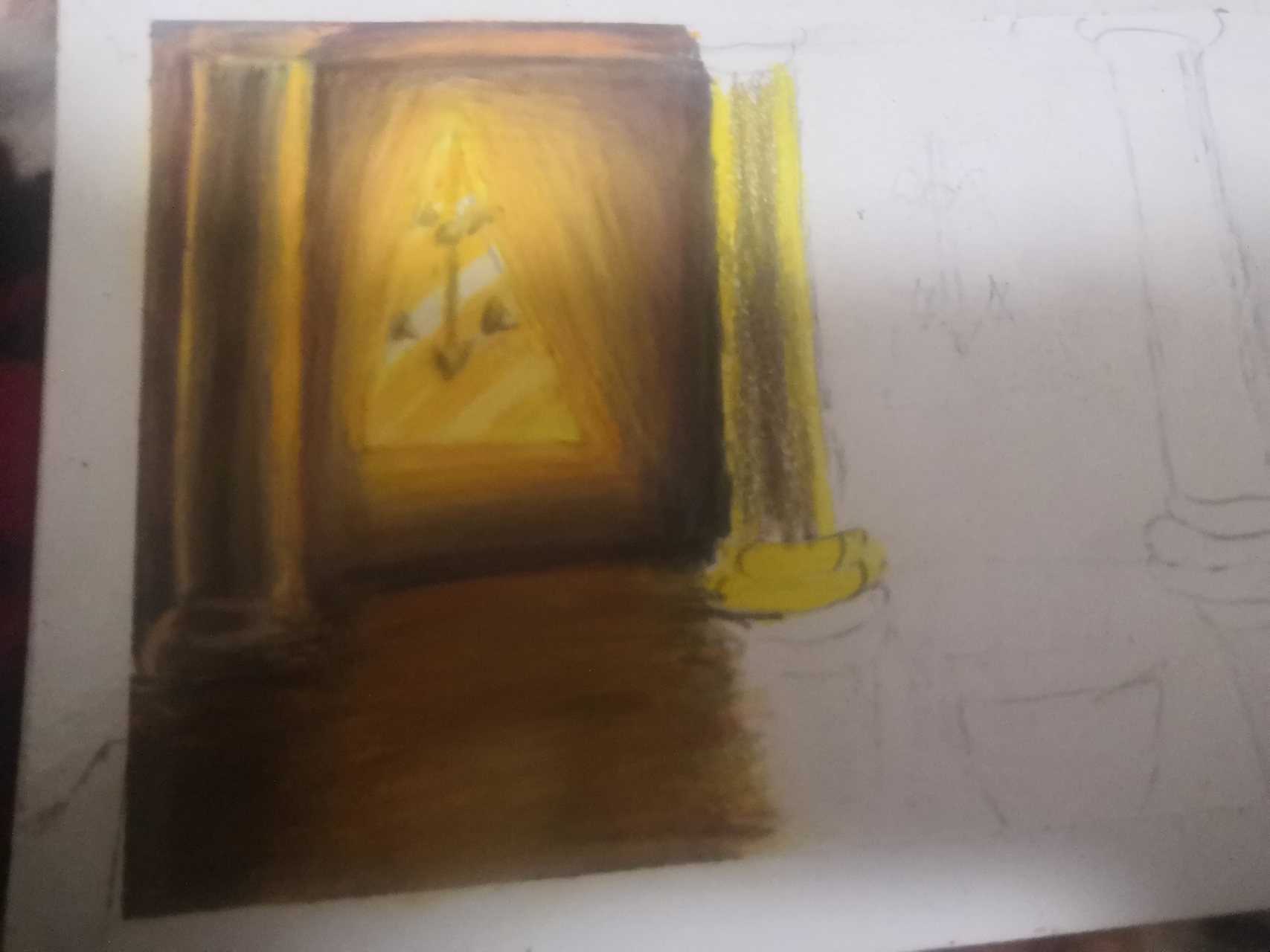 随便画的一幅审判长廊,未完工