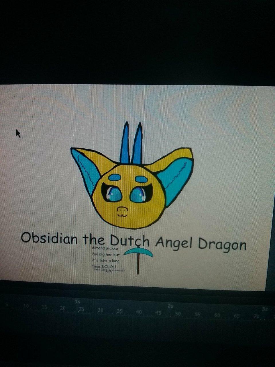 谁能把我画的荷兰天使龙-黑曜石重画一下?[二哈]