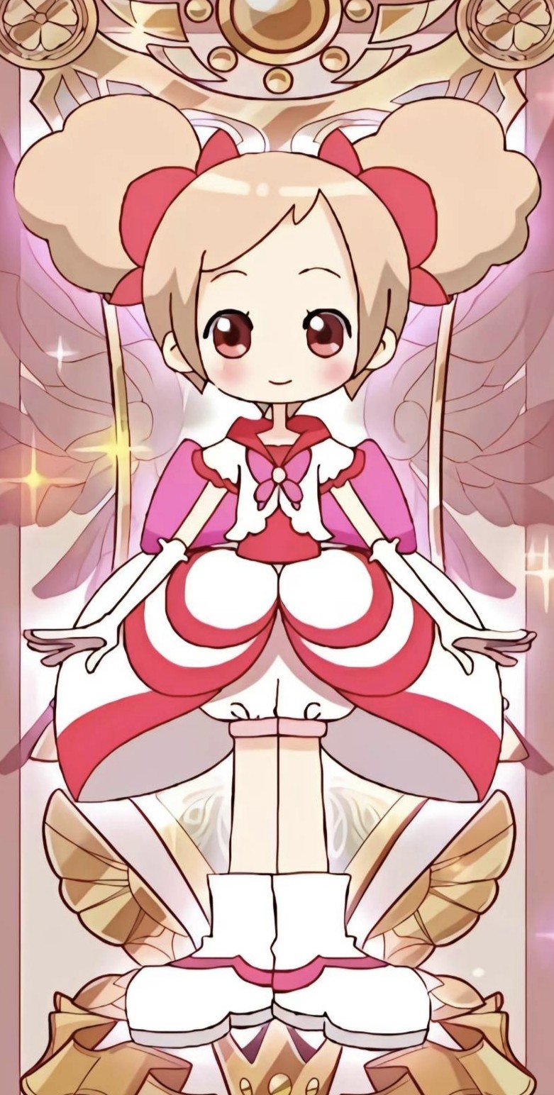 图一是夏安安的契约精灵王,象征着风雪和念力的双重属性精灵王,山茶