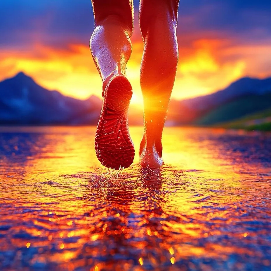 脚步叩击着大地,和着心跳的鼓点,奏响晨曲