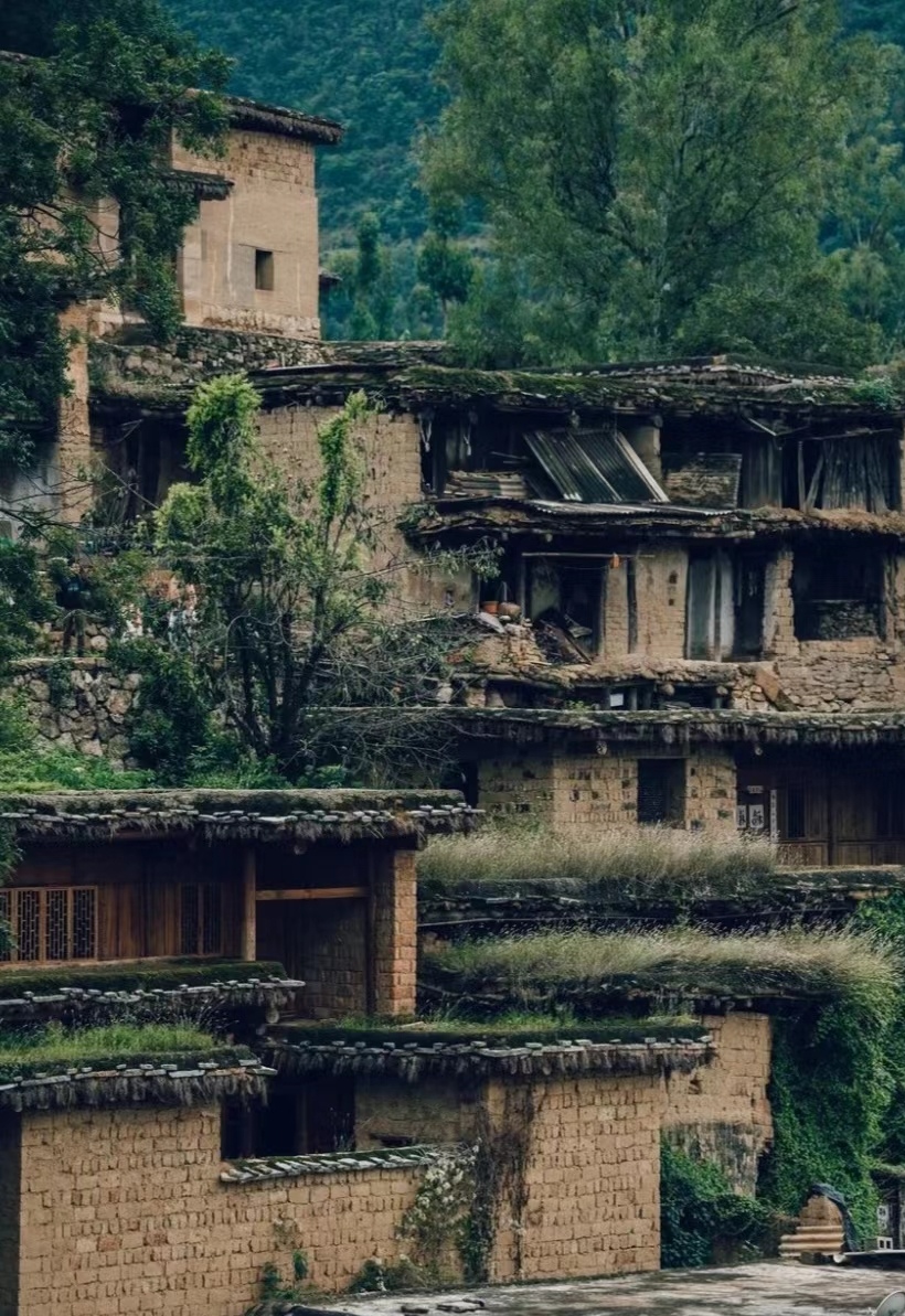 城子古村位于云南泸西永宁乡,全村千余间土掌房依山而建,错落有致,"你