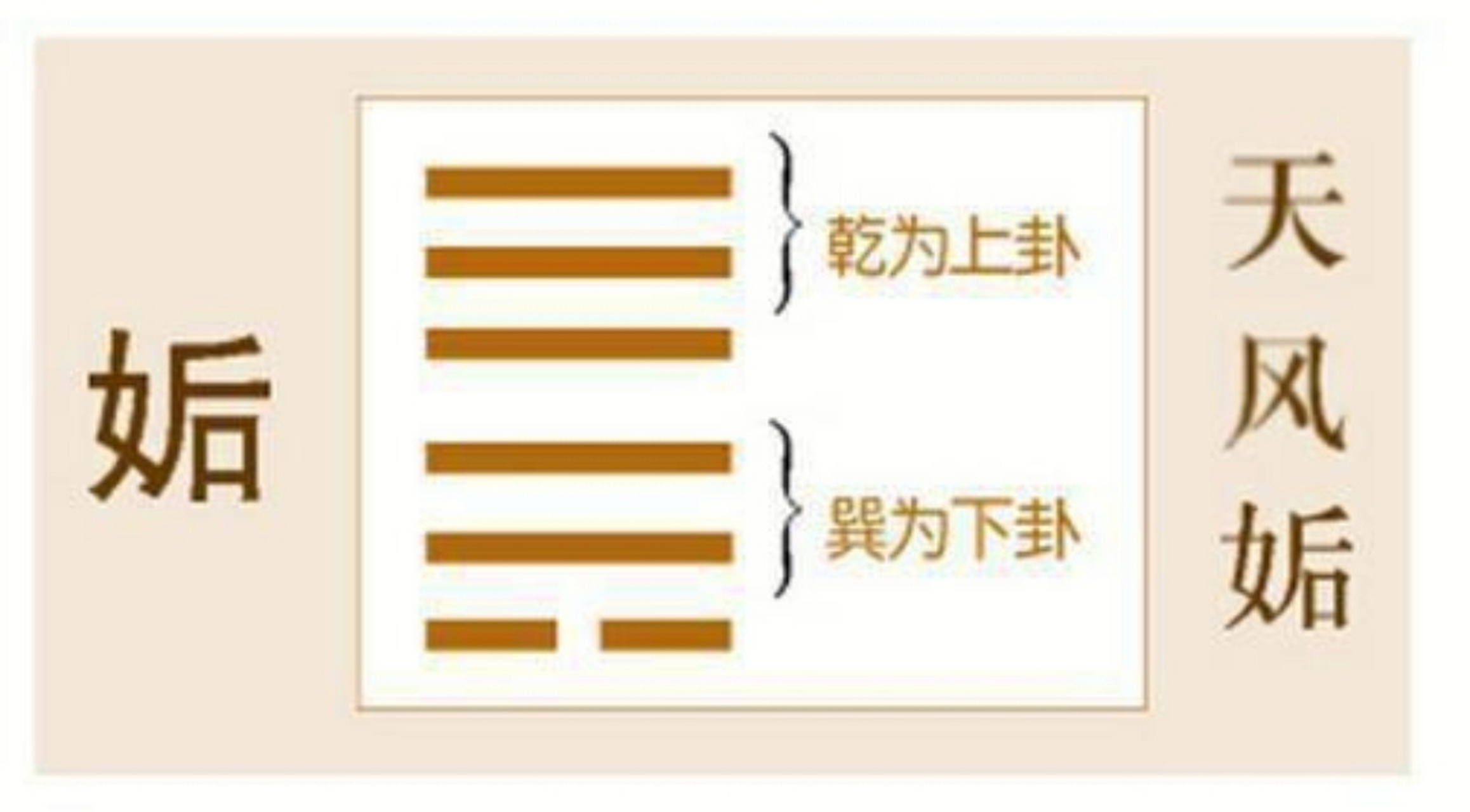 姤卦:决必有所遇,故受之以姤.姤者,遇也. 天下有风,姤.